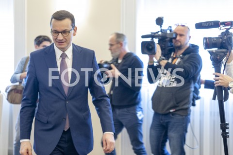  05.03.2019 WARSZAWA<br />
POSIEDZENIE RADY MINISTROW<br />
POSIEDZENIE RZADU<br />
N/Z PREMIER MATEUSZ MORAWIECKI<br />
 