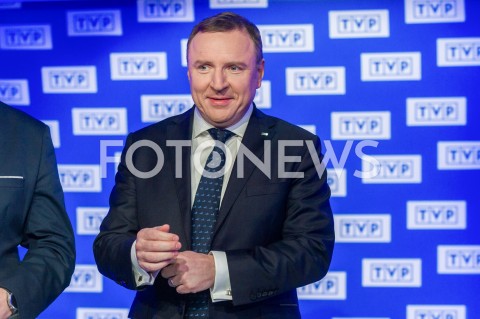  06.03.2019 WARSZAWA<br />
KONFERENCJA PREZESA TELEWIZJI POLSKIEJ DOTYCZACA ORGANIZACJI KONKURSU PIOSENKI EUROWIZJI DLA DZIECI<br />
N/Z JACEK KURSKI <br />
 