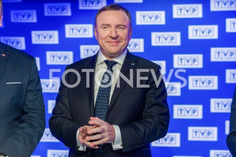  06.03.2019 WARSZAWA<br />
KONFERENCJA PREZESA TELEWIZJI POLSKIEJ DOTYCZACA ORGANIZACJI KONKURSU PIOSENKI EUROWIZJI DLA DZIECI<br />
N/Z JACEK KURSKI <br />
 
