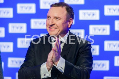  06.03.2019 WARSZAWA<br />
KONFERENCJA PREZESA TELEWIZJI POLSKIEJ DOTYCZACA ORGANIZACJI KONKURSU PIOSENKI EUROWIZJI DLA DZIECI<br />
N/Z JACEK KURSKI <br />
 