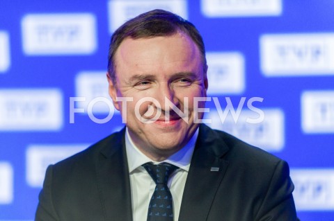  06.03.2019 WARSZAWA<br />
KONFERENCJA PREZESA TELEWIZJI POLSKIEJ DOTYCZACA ORGANIZACJI KONKURSU PIOSENKI EUROWIZJI DLA DZIECI<br />
N/Z JACEK KURSKI <br />
 