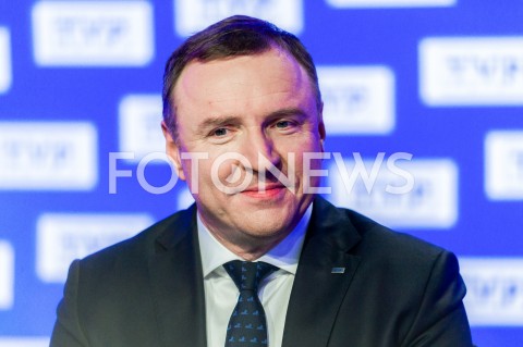  06.03.2019 WARSZAWA<br />
KONFERENCJA PREZESA TELEWIZJI POLSKIEJ DOTYCZACA ORGANIZACJI KONKURSU PIOSENKI EUROWIZJI DLA DZIECI<br />
N/Z JACEK KURSKI <br />
 