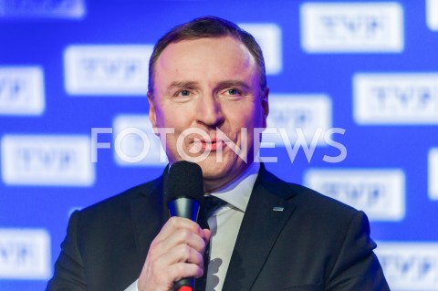  06.03.2019 WARSZAWA<br />
KONFERENCJA PREZESA TELEWIZJI POLSKIEJ DOTYCZACA ORGANIZACJI KONKURSU PIOSENKI EUROWIZJI DLA DZIECI<br />
N/Z JACEK KURSKI <br />
 