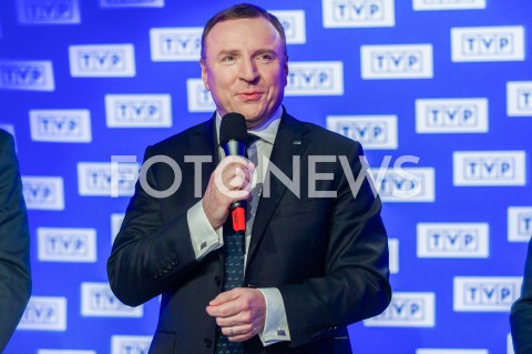  06.03.2019 WARSZAWA<br />
KONFERENCJA PREZESA TELEWIZJI POLSKIEJ DOTYCZACA ORGANIZACJI KONKURSU PIOSENKI EUROWIZJI DLA DZIECI<br />
N/Z JACEK KURSKI <br />
 