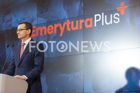  07.03.2019 WARSZAWA<br />
KONFERENCJA EMERYTURA PLUS<br />
N/Z PREMIER MATEUSZ MORAWIECKI<br />
 