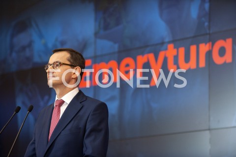  07.03.2019 WARSZAWA<br />
KONFERENCJA EMERYTURA PLUS<br />
N/Z PREMIER MATEUSZ MORAWIECKI<br />
 
