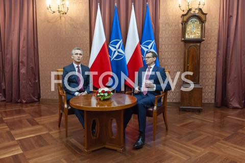 Spotkanie Premiera Mateusza Morawieckiego z Sekretarzem Generalnym NATO w Warszawie