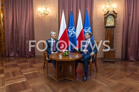  07.03.2019 WARSZAWA<br />
SPOTKANIE PREMIERA Z SEKRETARZEM GENERALNYM NATO<br />
N/Z PREMIER MATEUSZ MORAWIECKI JENS STOLTENBERG<br />
 