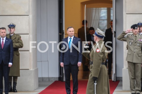  07.03.2019 WARSZAWA <br />
ODPRAWA KADRY KIEROWNICZEJ MON I SIL ZBROJNYCH RP<br />
N/Z PREZYDENT ANDRZEJ DUDA MARIUSZ BLASZCZAK RAJMUND ANDRZEJCZAK ZOLNIERZE<br />
 