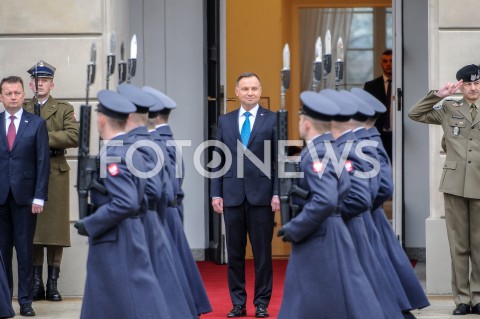  07.03.2019 WARSZAWA <br />
ODPRAWA KADRY KIEROWNICZEJ MON I SIL ZBROJNYCH RP<br />
N/Z PREZYDENT ANDRZEJ DUDA MARIUSZ BLASZCZAK RAJMUND ANDRZEJCZAK ZOLNIERZE<br />
 