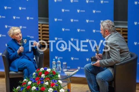  08.03.2019 WARSZAWA<br />
SPOTKANIE Z BYLA SEKRETARZ STANU USA MADELEINE ALBRIGHT <br />
N/Z MADELEINE ALBRIGHT<br />
 