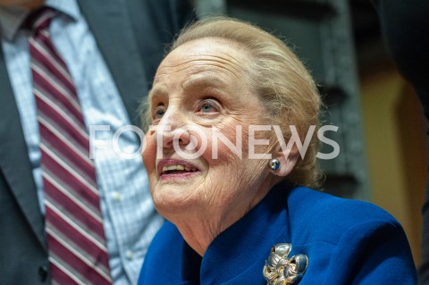  08.03.2019 WARSZAWA<br />
SPOTKANIE Z BYLA SEKRETARZ STANU USA MADELEINE ALBRIGHT <br />
N/Z MADELEINE ALBRIGHT<br />
 