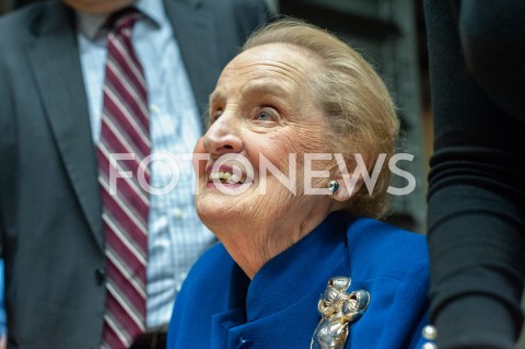  08.03.2019 WARSZAWA<br />
SPOTKANIE Z BYLA SEKRETARZ STANU USA MADELEINE ALBRIGHT <br />
N/Z MADELEINE ALBRIGHT<br />
 