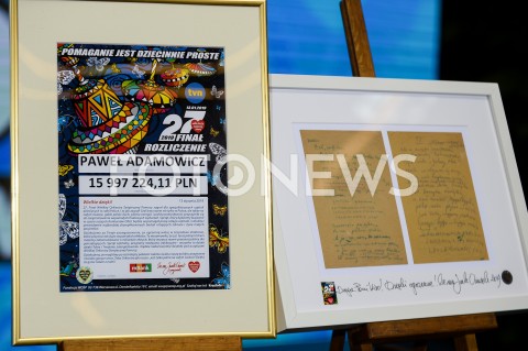  08.03.2019 GDANSK<br />
KONFERENCJA WIELKIEJ ORKIESTRY SWIATECZNEJ POMOCY W GDANSKU<br />
N/Z ROZLICZENIE PUSZKI PREZYDENTA PAWLA ADAMOWICZA<br />
 