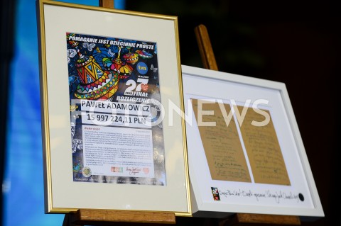  08.03.2019 GDANSK<br />
KONFERENCJA WIELKIEJ ORKIESTRY SWIATECZNEJ POMOCY W GDANSKU<br />
N/Z ROZLICZENIE PUSZKI PREZYDENTA PAWLA ADAMOWICZA<br />
 