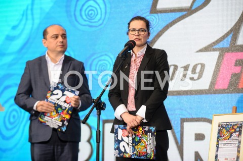  08.03.2019 GDANSK<br />
KONFERENCJA WIELKIEJ ORKIESTRY SWIATECZNEJ POMOCY W GDANSKU<br />
N/Z BASIL KERSKI ALEKSANDRA DULKIEWICZ<br />
 