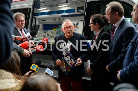  08.03.2019 GDANSK<br />
KONFERENCJA WIELKIEJ ORKIESTRY SWIATECZNEJ POMOCY W GDANSKU<br />
N/Z JERZY OWSIAK ALEKSANDRA DULKIEWICZ MIECZYSLAW STRUK<br />
 