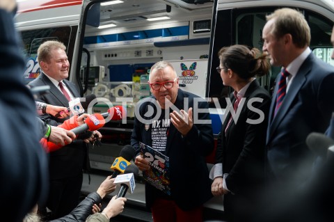  08.03.2019 GDANSK<br />
KONFERENCJA WIELKIEJ ORKIESTRY SWIATECZNEJ POMOCY W GDANSKU<br />
N/Z JERZY OWSIAK ALEKSANDRA DULKIEWICZ MIECZYSLAW STRUK<br />
 