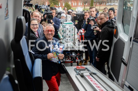  08.03.2019 GDANSK<br />
KONFERENCJA WIELKIEJ ORKIESTRY SWIATECZNEJ POMOCY W GDANSKU<br />
N/Z JERZY OWSIAK ALEKSANDRA DULKIEWICZ MIECZYSLAW STRUK BASIL KERSKI<br />
 