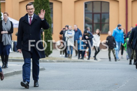  09.03.2019 RZESZOW<br />
PIKNIK Z OKAZJI XX-LECIA WSTAPIENIA POLSKI DO NATO W SIEDZIBIE I BATALIONU STRZELCOW PODHALANSKICH Z UDZIALEM PREMIERA RP <br />
N/Z PREMIER MATEUSZ MORAWIECKI<br />
 