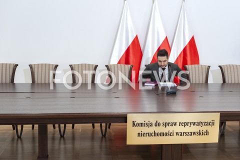  12.03.2019 WARSZAWA<br />
KONFERENCJA KOMISJI WERYFIKACYJNEJ DS REPRYWATYZACJI NIERUCHOMOSCI WARSZAWSKICH<br />
N/Z PATRYK JAKI<br />
 