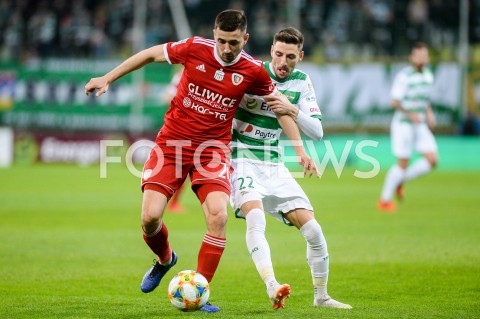  29.03.2019 GDANSK<br />
PILKA NOZNA - LOTTO EKSTRAKLASA SEZON 2018/2019<br />
MECZ LECHIA GDANSK - PIAST GLIWICE<br />
N/Z MARTIN KONCZKOWSKI FILIP MLADENOVIC<br />
 