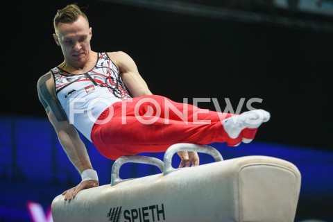  10.04.2019 SZCZECIN<br />
8. MISTRZOSTWA EUROPY W GIMNASTYCE SPORTOWEJ KOBIET I MEZCZYZN<br />
DZIEN 1 - KWALIFIKACJE MEZCZYZN<br />
8th European Championships in Artistic Gymnastics<br />
Day 1 - Men Qualifications<br />
N/Z LUKASZ BORKOWSKI<br />
 