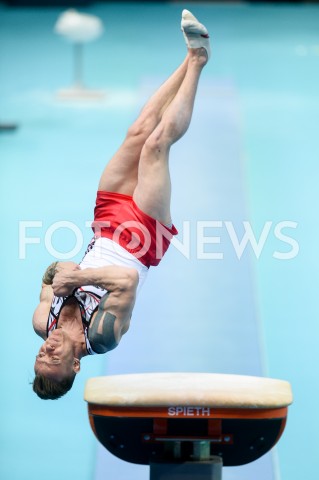  10.04.2019 SZCZECIN<br />
8. MISTRZOSTWA EUROPY W GIMNASTYCE SPORTOWEJ KOBIET I MEZCZYZN<br />
DZIEN 1 - KWALIFIKACJE MEZCZYZN<br />
8th European Championships in Artistic Gymnastics<br />
Day 1 - Men Qualifications<br />
N/Z LUKASZ BORKOWSKI<br />
 