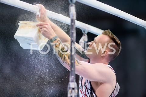  10.04.2019 SZCZECIN<br />
8. MISTRZOSTWA EUROPY W GIMNASTYCE SPORTOWEJ KOBIET I MEZCZYZN<br />
DZIEN 1 - KWALIFIKACJE MEZCZYZN<br />
8th European Championships in Artistic Gymnastics<br />
Day 1 - Men Qualifications<br />
N/Z LUKASZ BORKOWSKI<br />
 