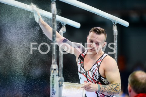  10.04.2019 SZCZECIN<br />
8. MISTRZOSTWA EUROPY W GIMNASTYCE SPORTOWEJ KOBIET I MEZCZYZN<br />
DZIEN 1 - KWALIFIKACJE MEZCZYZN<br />
8th European Championships in Artistic Gymnastics<br />
Day 1 - Men Qualifications<br />
N/Z LUKASZ BORKOWSKI<br />
 