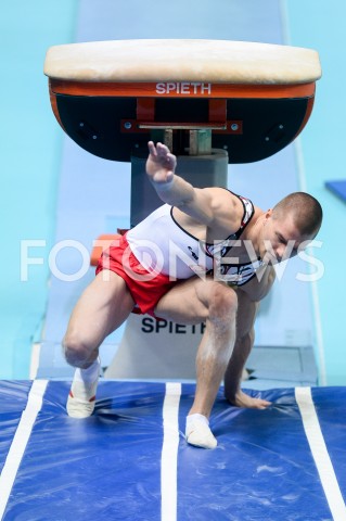  10.04.2019 SZCZECIN<br />
8. MISTRZOSTWA EUROPY W GIMNASTYCE SPORTOWEJ KOBIET I MEZCZYZN<br />
DZIEN 1 - KWALIFIKACJE MEZCZYZN<br />
8th European Championships in Artistic Gymnastics<br />
Day 1 - Men Qualifications<br />
N/Z FILIP SASNAL<br />
 