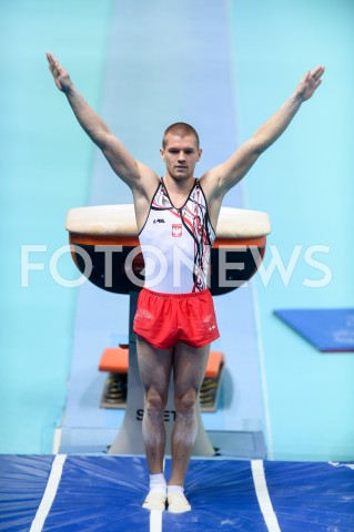  10.04.2019 SZCZECIN<br />
8. MISTRZOSTWA EUROPY W GIMNASTYCE SPORTOWEJ KOBIET I MEZCZYZN<br />
DZIEN 1 - KWALIFIKACJE MEZCZYZN<br />
8th European Championships in Artistic Gymnastics<br />
Day 1 - Men Qualifications<br />
N/Z FILIP SASNAL<br />
 