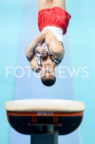  10.04.2019 SZCZECIN<br />
8. MISTRZOSTWA EUROPY W GIMNASTYCE SPORTOWEJ KOBIET I MEZCZYZN<br />
DZIEN 1 - KWALIFIKACJE MEZCZYZN<br />
8th European Championships in Artistic Gymnastics<br />
Day 1 - Men Qualifications<br />
N/Z FILIP SASNAL<br />
 