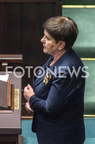  12.04.2019 WARSZAWA SEJM<br />POSIEDZENIE SEJMU<br />N/Z BEATA SZYDLO<br /> 