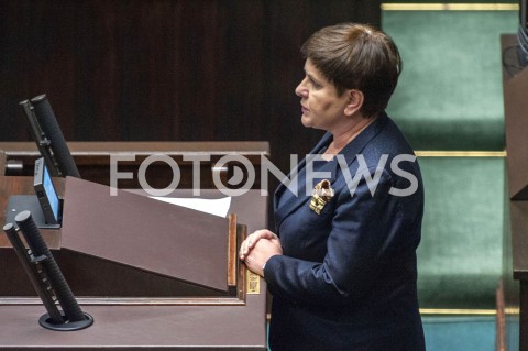  12.04.2019 WARSZAWA SEJM<br />POSIEDZENIE SEJMU<br />N/Z BEATA SZYDLO<br /> 