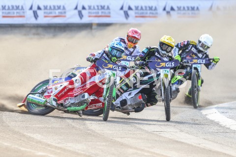  22.04.2019 RZESZOW <br />
ZUZEL SPEEDWAY ( STADION MIEJSKI W RZESZOWIE ) <br />
POLSKA - RESZTA SWIATA <br />
N/Z MARTIN VACULIK ( ZOLTY ) , MACIEJ JANOWSKI ( CZERWONY ) , ANTONIO LINDBAECK ( BIALY ) , PATRYK DUDEK ( NIEBIESKI ) <br />
 