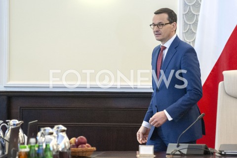  24.04.2019 WARSZAWA<br />
POSIEDZENIE RADY MINISTROW<br />
POSIEDZENIE RZADU<br />
N/Z PREMIER MATEUSZ MORAWIECKI<br />
 