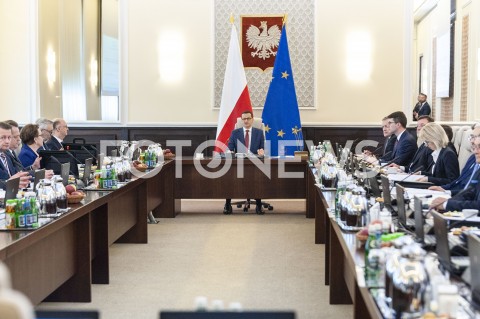  24.04.2019 WARSZAWA<br />
POSIEDZENIE RADY MINISTROW<br />
POSIEDZENIE RZADU<br />
N/Z PREMIER MATEUSZ MORAWIECKI MINISTROWIE SALA POSIEDZEN<br />
 