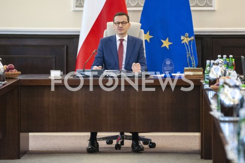  24.04.2019 WARSZAWA<br />
POSIEDZENIE RADY MINISTROW<br />
POSIEDZENIE RZADU<br />
N/Z PREMIER MATEUSZ MORAWIECKI<br />
 