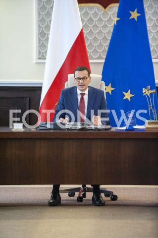 24.04.2019 WARSZAWA<br />
POSIEDZENIE RADY MINISTROW<br />
POSIEDZENIE RZADU<br />
N/Z PREMIER MATEUSZ MORAWIECKI<br />
 