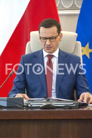  24.04.2019 WARSZAWA<br />
POSIEDZENIE RADY MINISTROW<br />
POSIEDZENIE RZADU<br />
N/Z PREMIER MATEUSZ MORAWIECKI<br />
 