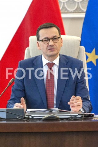  24.04.2019 WARSZAWA<br />
POSIEDZENIE RADY MINISTROW<br />
POSIEDZENIE RZADU<br />
N/Z PREMIER MATEUSZ MORAWIECKI<br />
 