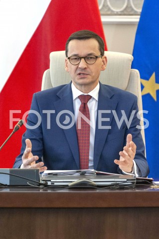  24.04.2019 WARSZAWA<br />
POSIEDZENIE RADY MINISTROW<br />
POSIEDZENIE RZADU<br />
N/Z PREMIER MATEUSZ MORAWIECKI<br />
 