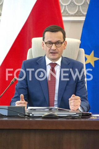  24.04.2019 WARSZAWA<br />
POSIEDZENIE RADY MINISTROW<br />
POSIEDZENIE RZADU<br />
N/Z PREMIER MATEUSZ MORAWIECKI<br />
 