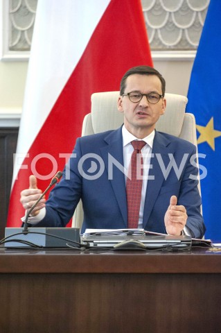  24.04.2019 WARSZAWA<br />
POSIEDZENIE RADY MINISTROW<br />
POSIEDZENIE RZADU<br />
N/Z PREMIER MATEUSZ MORAWIECKI<br />
 