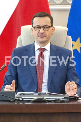  24.04.2019 WARSZAWA<br />
POSIEDZENIE RADY MINISTROW<br />
POSIEDZENIE RZADU<br />
N/Z PREMIER MATEUSZ MORAWIECKI<br />
 