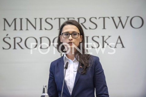  24.04.2019 WARSZAWA<br />
KONFERENCJA W MINISTERSTWIE SRODOWISKA<br />
PUSZCZA BIALOWIESKA<br />
N/Z MALGORZATA GOLINSKA<br />
 