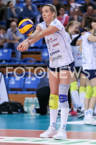  26.04.2019 RZESZOW <br />
SIATKOWKA LIGA SIATKOWKI KOBIET LSK 2018/2019 WOMEN VOLLEYBALL POLAND POLISH LEAGUE <br />
MECZ NR 2 O 3. MIEJSCE<br />
MECZ DEVELOPRES SKYRES RZESZOW - CHEMIK POLICE <br />
N/Z HELENE ROUSSEAUX SYLWETKA <br />
 