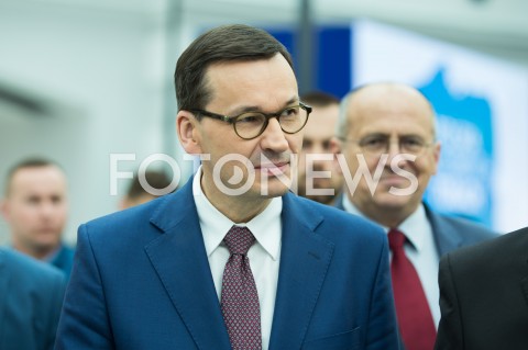  29.04.2019 LODZ<br />
WIZYTA PREMIERA MATEUSZA MORAWIECKIEGO W LODZI <br />
KONFERENCJA NA TEMAT CENTRALNEGO PORTU KOMUNIKACYJNEGO <br />
N/Z PREMIER MATEUSZ MORAWIECKI<br />
 