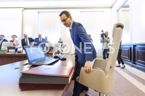  29.04.2019 WARSZAWA<br />
POSIEDZENIE RADY MINISTROW<br />
POSIEDZENIE RZADU<br />
N/Z PREMIER MATEUSZ MORAWIECKI<br />
 